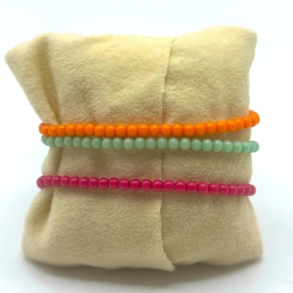 Love‎ Dainty Bead Stretch Bracelet Trio